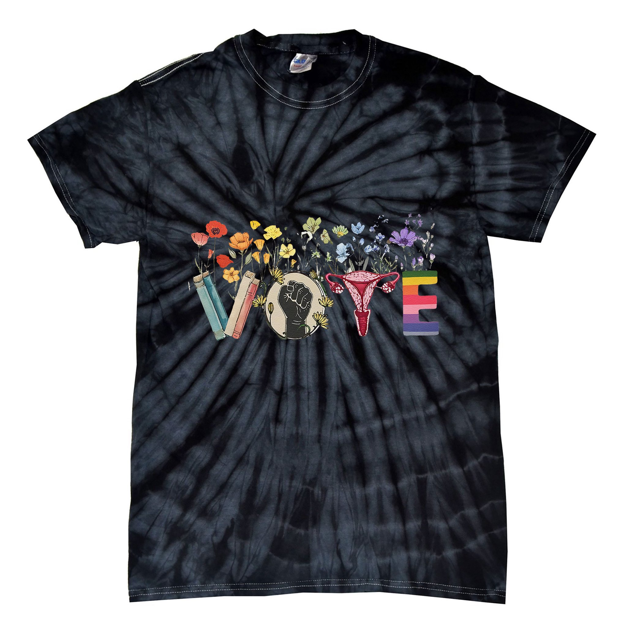 Heart Vote Like Ruth Sent You Flowers Feminist Lgbt Pride Gift Tie-Dye T-Shirt