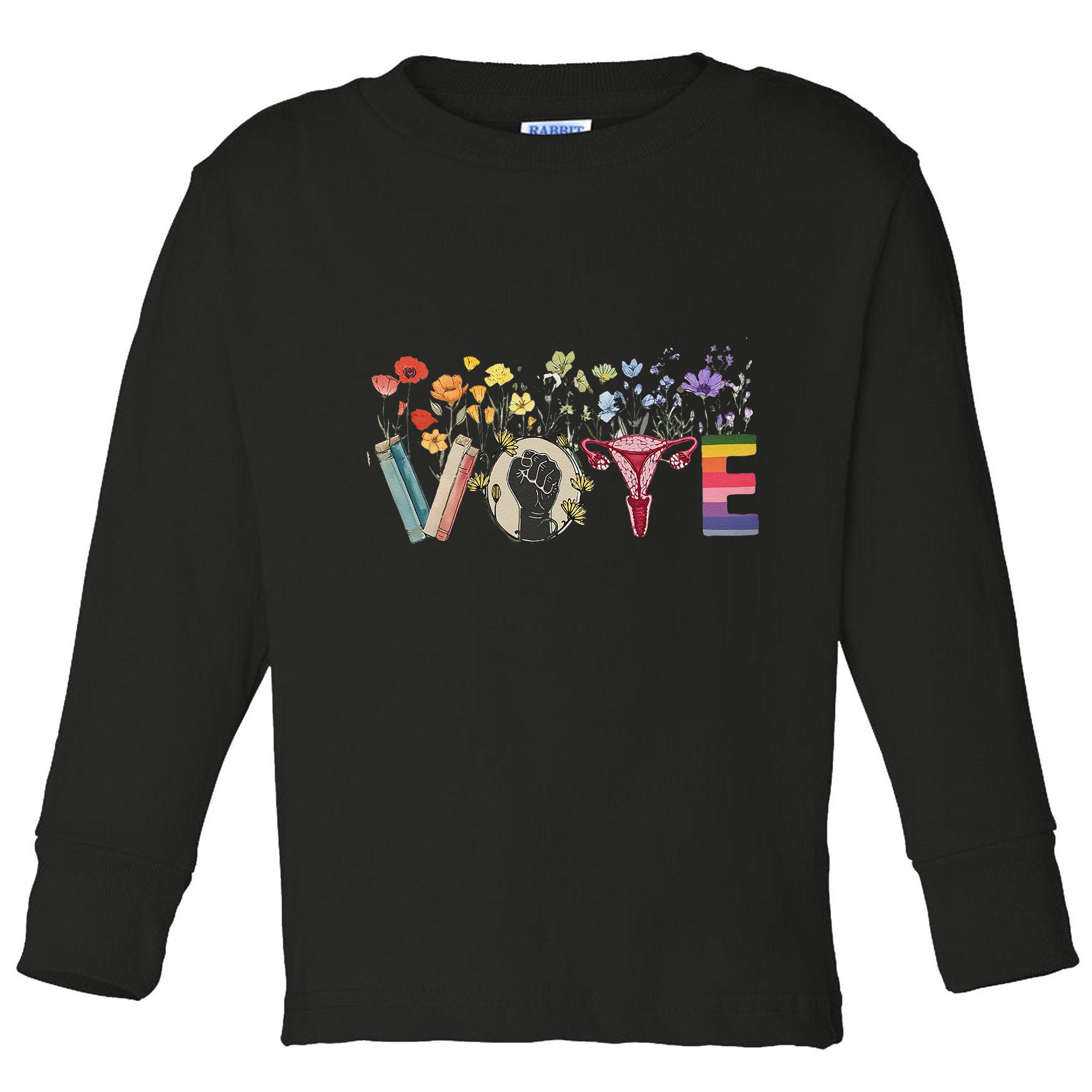 Heart Vote Like Ruth Sent You Flowers Feminist Lgbt Pride Gift Toddler Long Sleeve Shirt