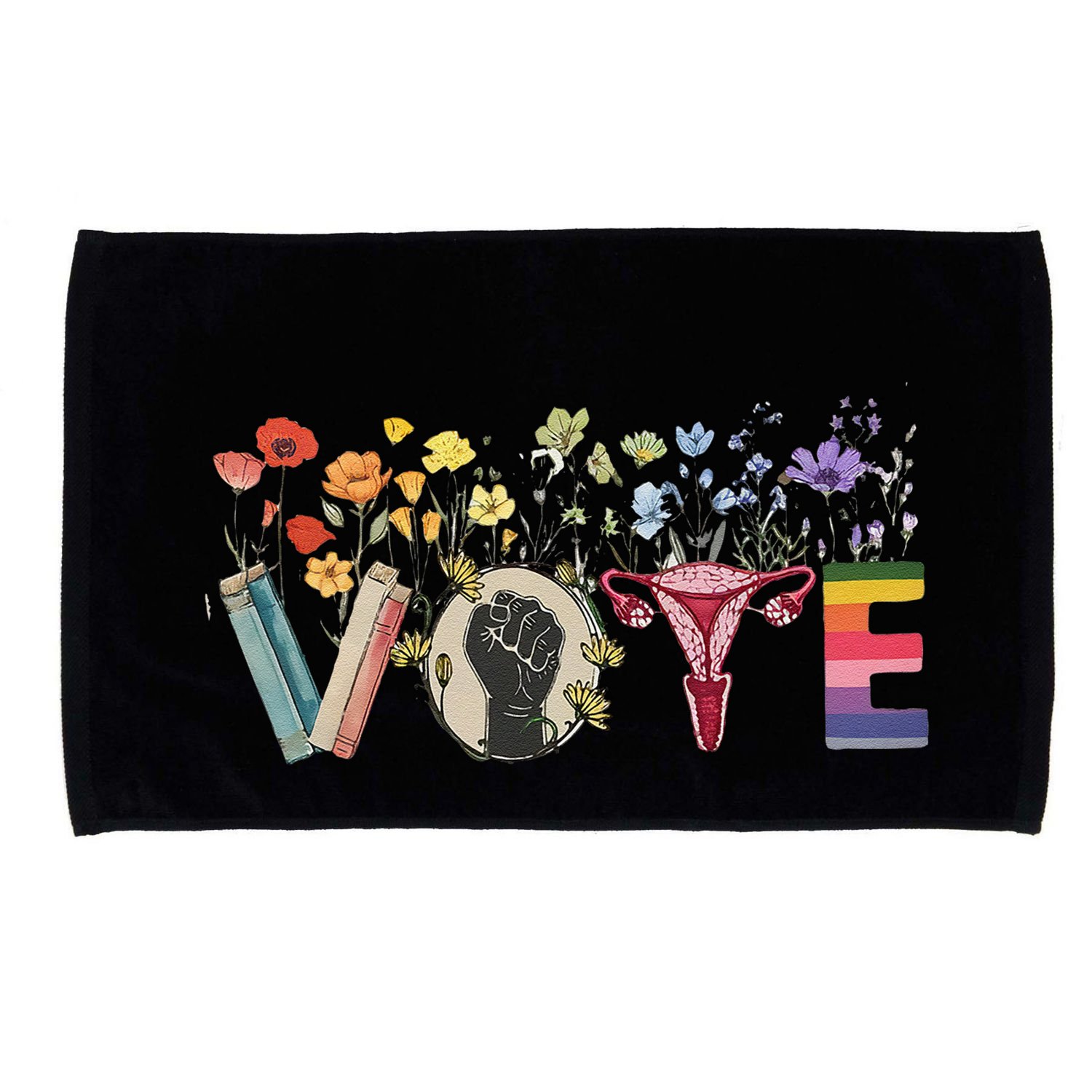 Heart Vote Like Ruth Sent You Flowers Feminist Lgbt Pride Gift Microfiber Hand Towel