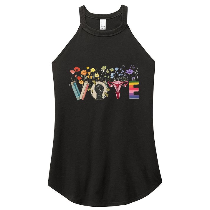 Heart Vote Like Ruth Sent You Flowers Feminist Lgbt Pride Gift Women's Perfect Tri Rocker Tank