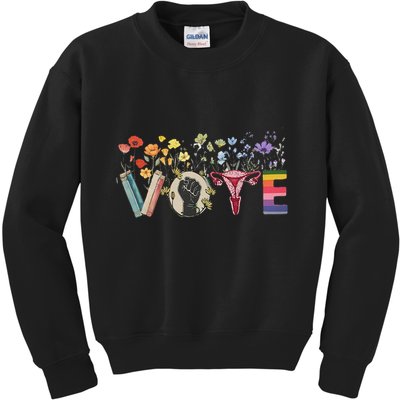 Heart Vote Like Ruth Sent You Flowers Feminist Lgbt Pride Gift Kids Sweatshirt