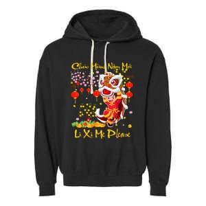 Happy Vietnamese Lunar New Year Of The Snake Li Xi Me Please Garment-Dyed Fleece Hoodie