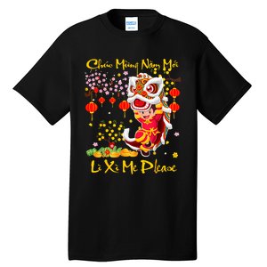 Happy Vietnamese Lunar New Year Of The Snake Li Xi Me Please Tall T-Shirt