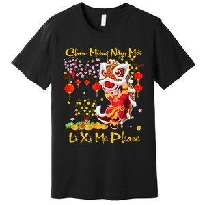 Happy Vietnamese Lunar New Year Of The Snake Li Xi Me Please Premium T-Shirt