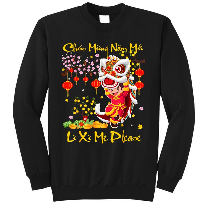 Happy Vietnamese Lunar New Year Of The Snake Li Xi Me Please Tall Sweatshirt