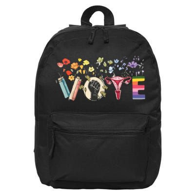 Heart Vote Like Ruth Sent You Flowers Feminist Lgbt Pride 16 in Basic Backpack