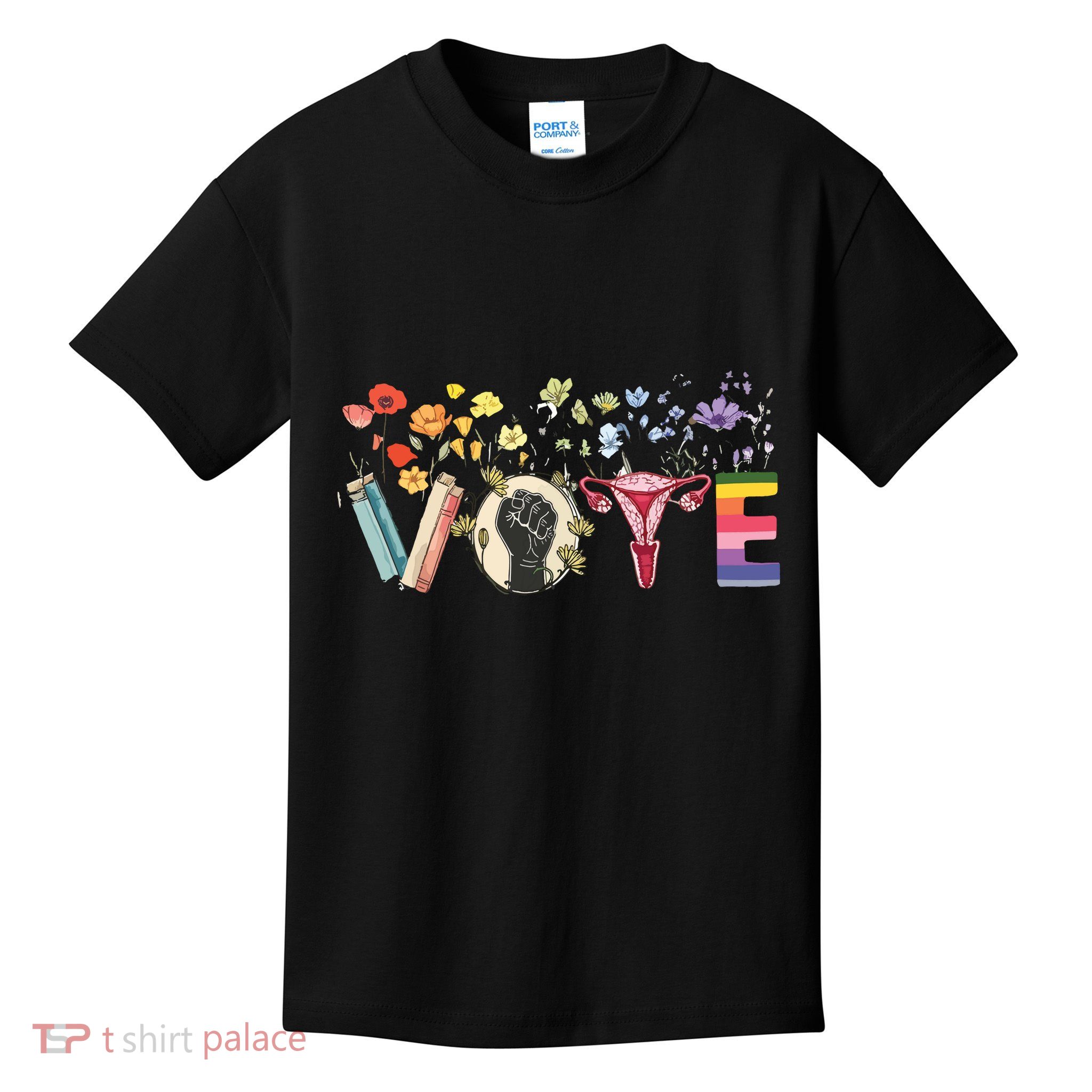 Heart Vote Like Ruth Sent You Flowers Feminist Lgbt Pride Kids T-Shirt
