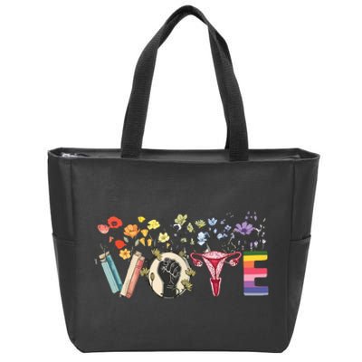 Heart Vote Like Ruth Sent You Flowers Feminist Lgbt Pride Zip Tote Bag