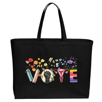 Heart Vote Like Ruth Sent You Flowers Feminist Lgbt Pride Cotton Canvas Jumbo Tote