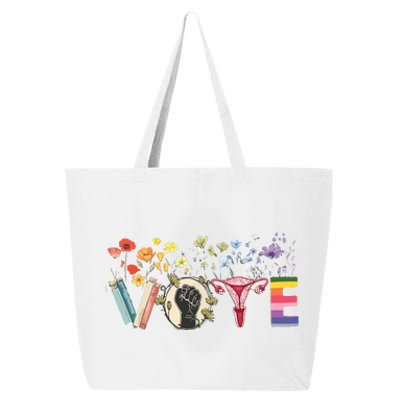 Heart Vote Like Ruth Sent You Flowers Feminist Lgbt Pride 25L Jumbo Tote