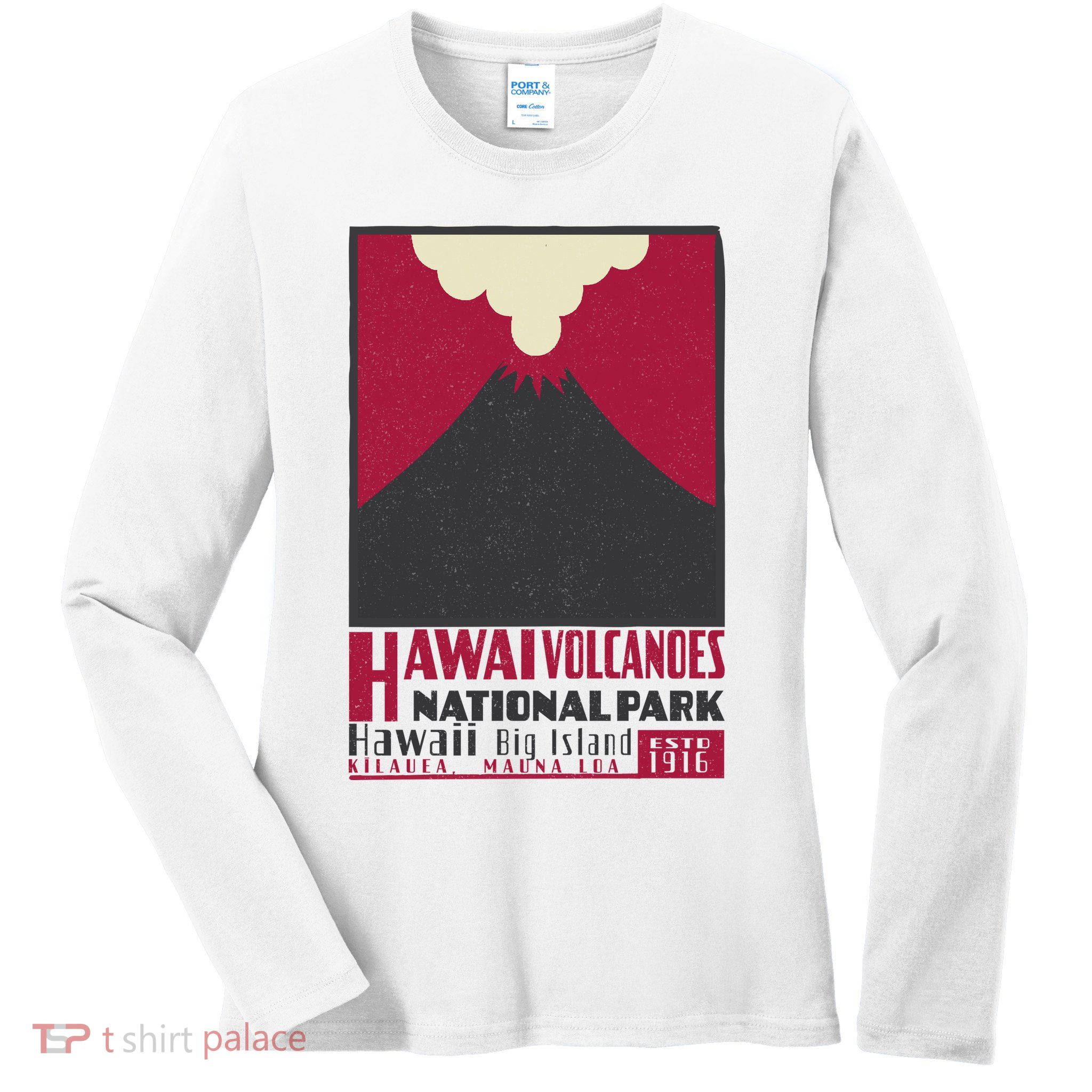 Hawaii Volcanoe National Park Ladies Long Sleeve Shirt