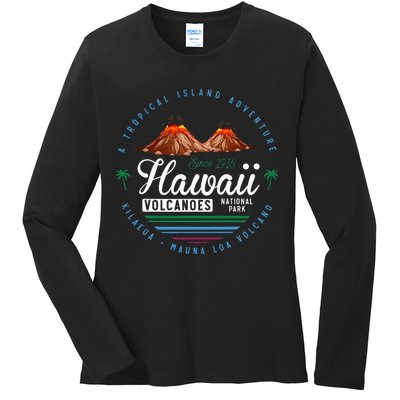 Hawaii Volcanoes National Park Kilauea Mauna Ladies Long Sleeve Shirt