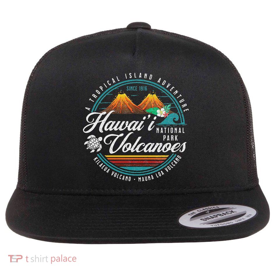 Hawaii Volcanoes National Park Kilauea Mauna Loa Souvenirs Flatbill Hat