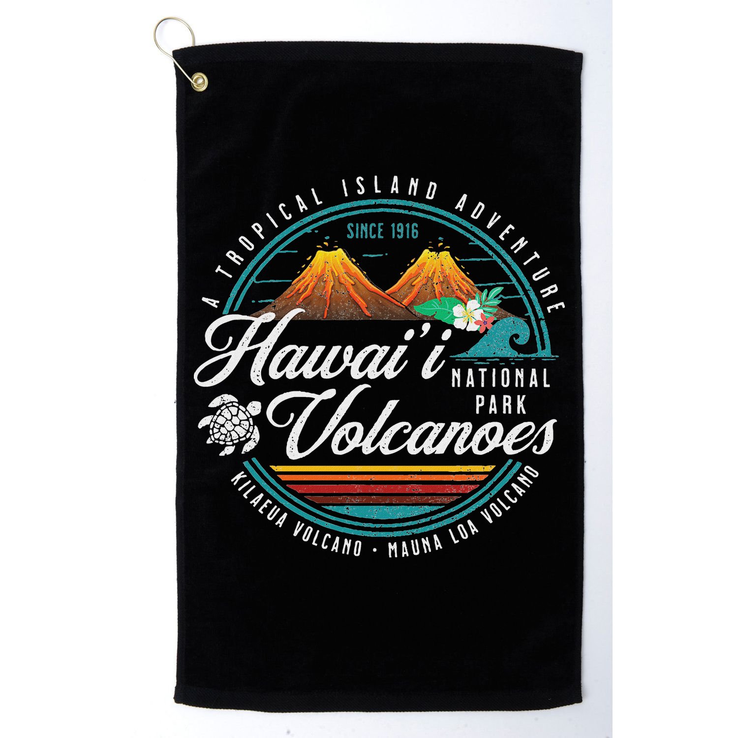 Hawaii Volcanoes National Park Kilauea Mauna Loa Souvenirs Golf Towel