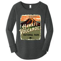 Hawaii Volcanoes National Park Usa Vintage Travel Souvenir Women's Perfect Tri Tunic Long Sleeve Shirt