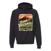 Hawaii Volcanoes National Park Usa Vintage Travel Souvenir Premium Hoodie