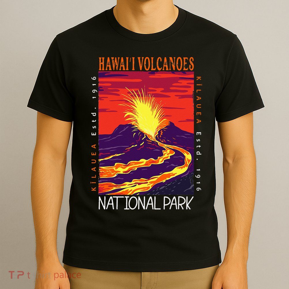 Hawaii Volcanoes National Park Kilauea Volcano Vintage T-Shirt