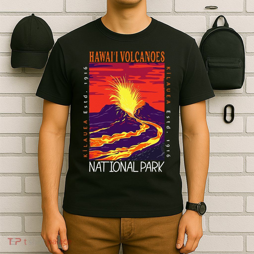 Hawaii Volcanoes National Park Kilauea Volcano Vintage T-Shirt