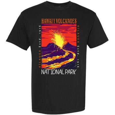 Hawaii Volcanoes National Park Kilauea Volcano Vintage Garment-Dyed Heavyweight T-Shirt