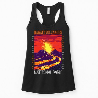 Hawaii Volcanoes National Park Kilauea Volcano Vintage Womens Tank Top