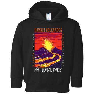 Hawaii Volcanoes National Park Kilauea Volcano Vintage Toddler Hoodie