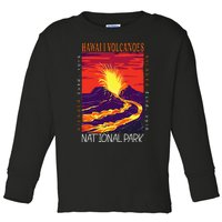 Hawaii Volcanoes National Park Kilauea Volcano Vintage Toddler Long Sleeve Shirt