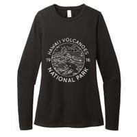 Hawaii Volcanoes National Park Cool White Line Art Outdoor Womens CVC Long Sleeve Shirt