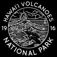 Hawaii Volcanoes National Park Cool White Line Art Outdoor 16 in Basic Backpack