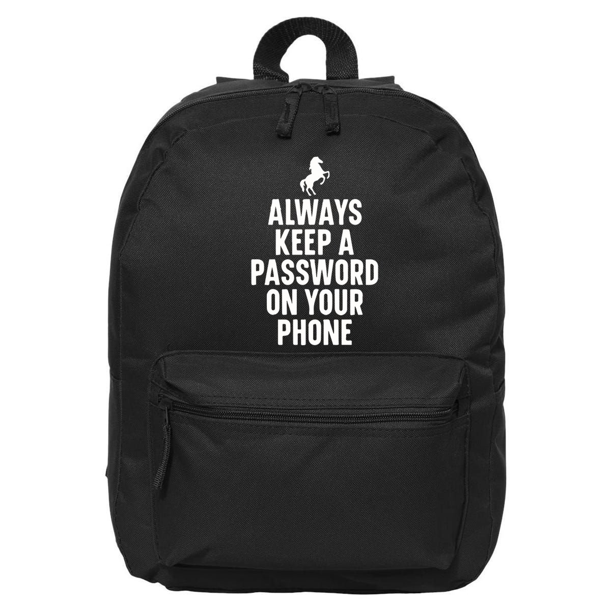 Horse Video Orange Guy Mounting Twitter 16 in Basic Backpack