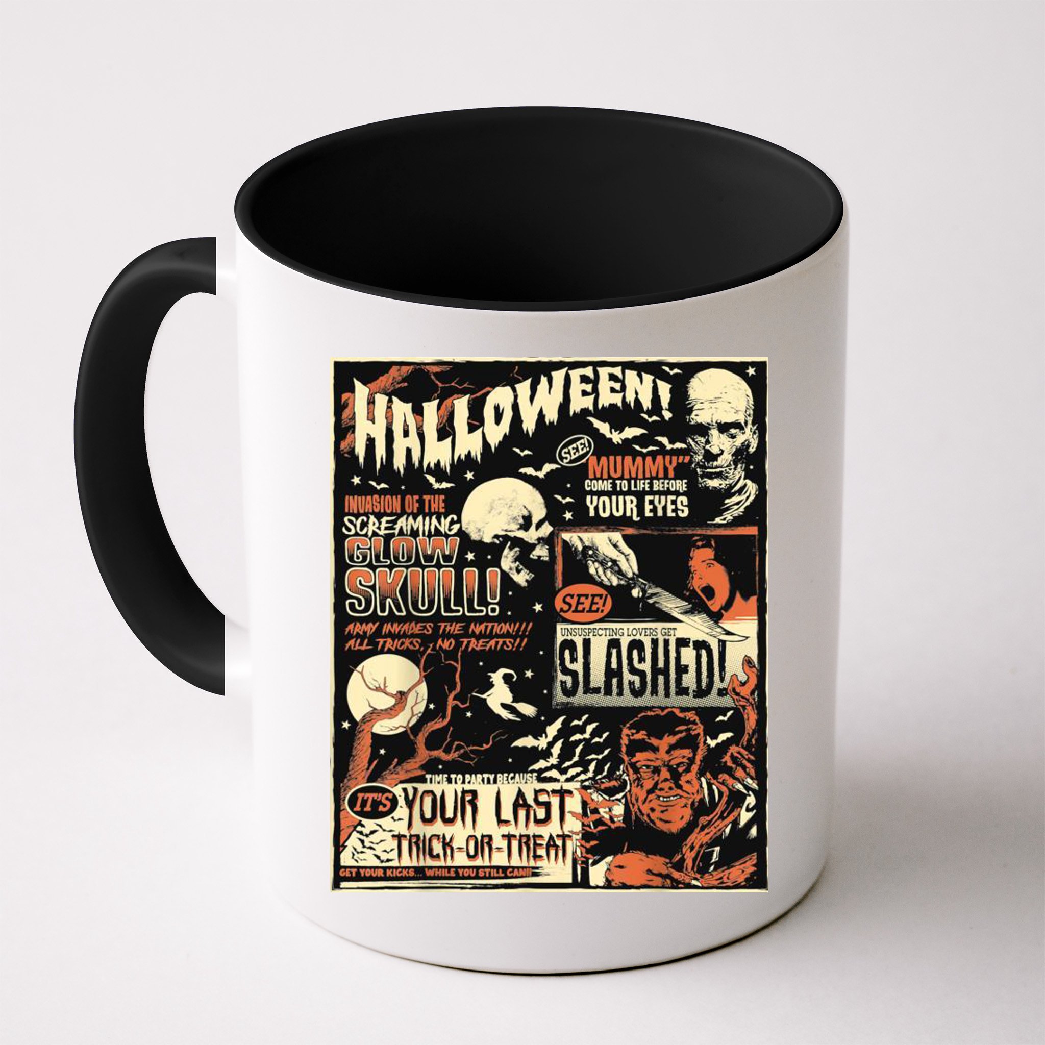 Halloween Vintage Poster Horror Movies Comic Mug
