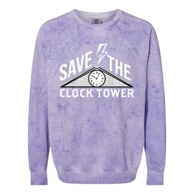 Hill Valley Preservation Society Save The Clock Tower Colorblast Crewneck Sweatshirt