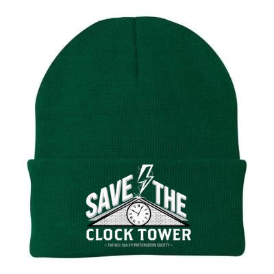 Hill Valley Preservation Society Save The Clock Tower Knit Cap Winter Beanie