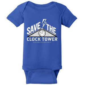 Hill Valley Preservation Society Save The Clock Tower Baby Bodysuit