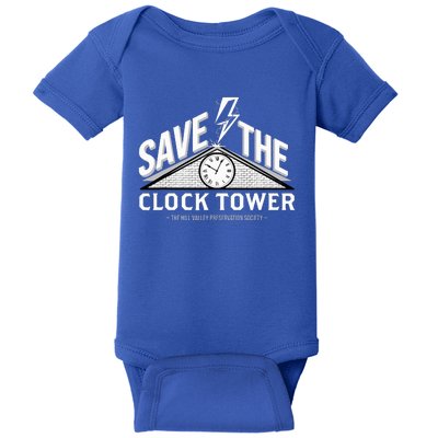 Hill Valley Preservation Society Save The Clock Tower Baby Bodysuit