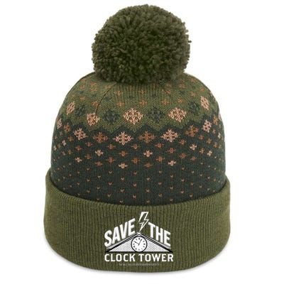 Hill Valley Preservation Society Save The Clock Tower The Baniff Cuffed Pom Beanie