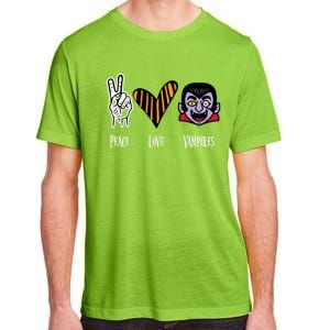 Halloween Vampire Peace Love Halloween Gift Adult ChromaSoft Performance T-Shirt