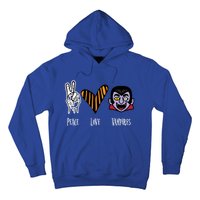 Halloween Vampire Peace Love Halloween Gift Hoodie