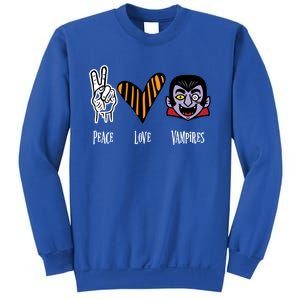 Halloween Vampire Peace Love Halloween Gift Sweatshirt