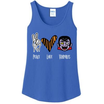 Halloween Vampire Peace Love Halloween Gift Ladies Essential Tank