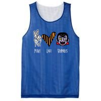 Halloween Vampire Peace Love Halloween Gift Mesh Reversible Basketball Jersey Tank