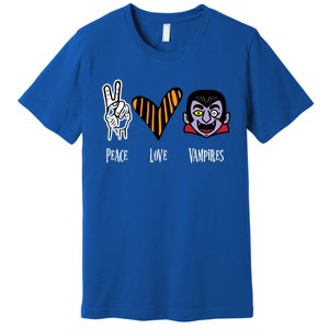 Halloween Vampire Peace Love Halloween Gift Premium T-Shirt