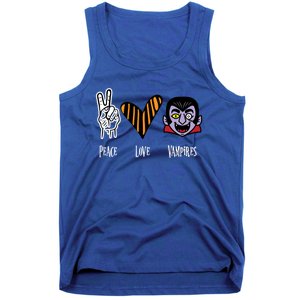 Halloween Vampire Peace Love Halloween Gift Tank Top