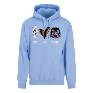 Halloween Vampire Peace Love Halloween Gift Unisex Surf Hoodie