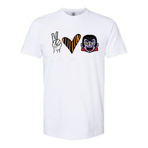 Halloween Vampire Peace Love Halloween Gift Softstyle CVC T-Shirt