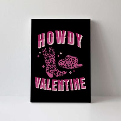 Howdy Valentine Pink Leopard Canvas