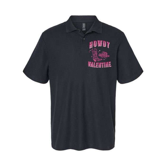 Howdy Valentine Pink Leopard Softstyle Adult Sport Polo