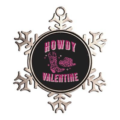 Howdy Valentine Pink Leopard Metallic Star Ornament