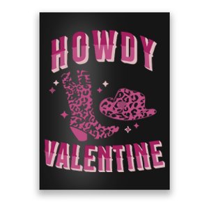 Howdy Valentine Pink Leopard Poster