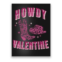 Howdy Valentine Pink Leopard Poster