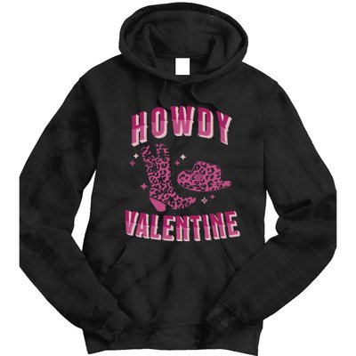 Howdy Valentine Pink Leopard Tie Dye Hoodie